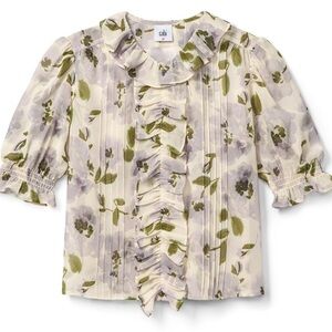Cabi | #4720 Printed Cherish Blouse Romantic Floral Sz XL